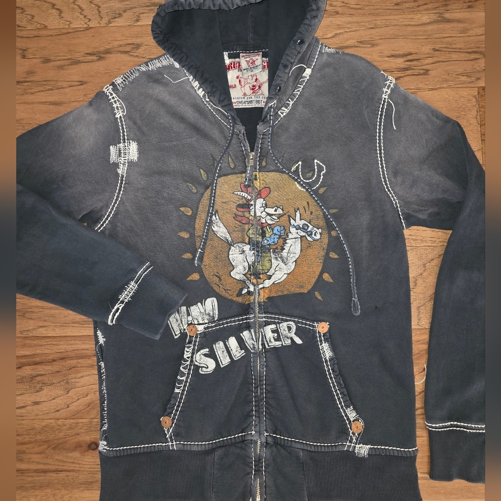 True Religion Big T Vintage Hoodie